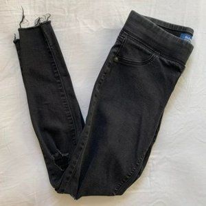 Old Navy Black Ripped Ankle Skinny Jeans